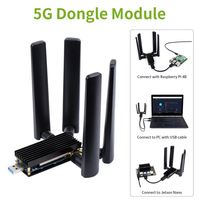 Pi 4 Case - Module Dongle 5G USB 3.1 à