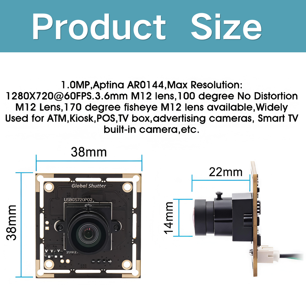 Caméra USB ELP Global Shutter  - Raspberry Pi Global Shutter Camera Imx296 avis et prix