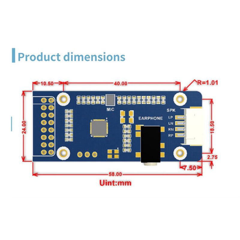 WM8960, écran LCD de 5/7 pouce - Pi Display avis et prix